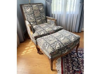 Drexel Side Chair With Ottoman