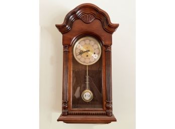 Sligh Wooden Wall Clock With Pendulum