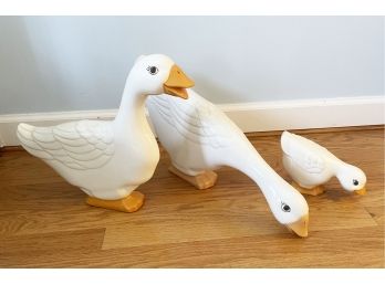 Three Porcelain Duck By BK