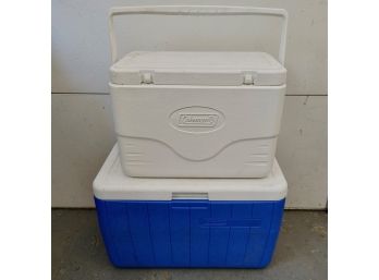 Two Coleman Coolers