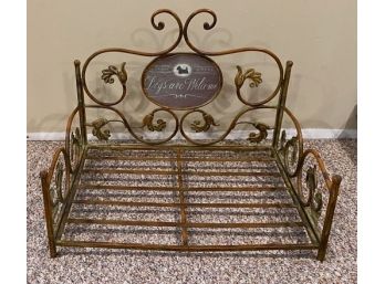 Fancy Scroll Metal Dog Bed With No Mattress