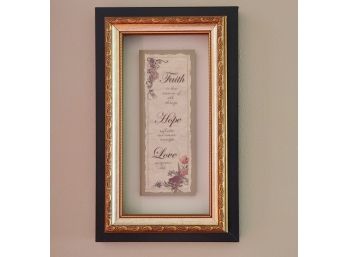 Framed Art - Faith, Hope, Love