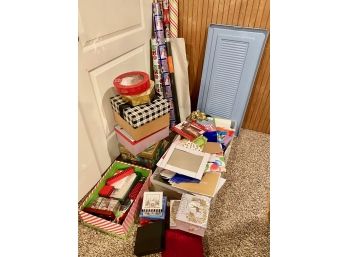 Christmas Gift Wrap Lot - Paper, Boxes, Cards, And More!