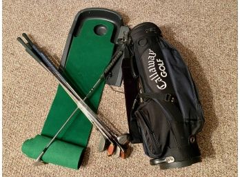 Golf Lot - Callaway Golf Bag, Clubs & Putting Green