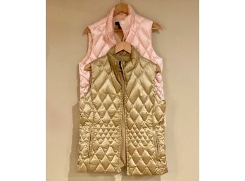 Two Lands End Quilted Vests, Size M