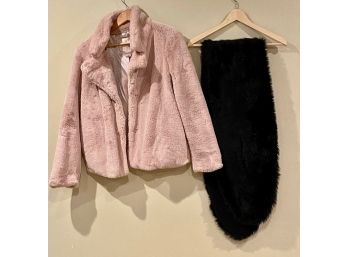 Faux Furs - JoJou Pink Jacket & Catherine Barclay Wrap