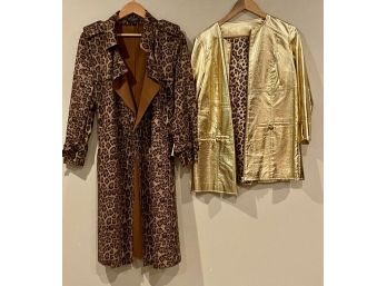 Leopard Print & Lame Jacket & Few Moda Lepoard Print Coat