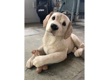 Golden Lab Puppy Composite Statue