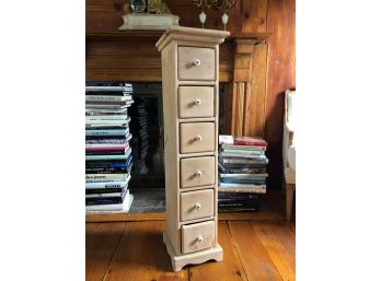 Tall Narrow Single Column Of Drawers In Pine