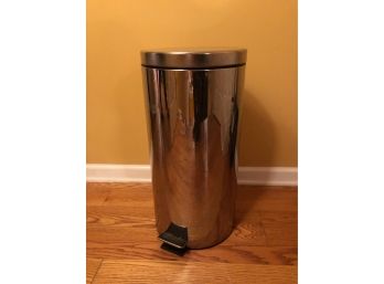 Chrome Peddle Operated Waste Basket