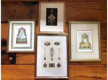 Reproduction Antique Prints Of Interior Scenes And Jewelry