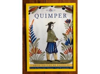 Cheerful Yellow Framed Poster 'Quimper'