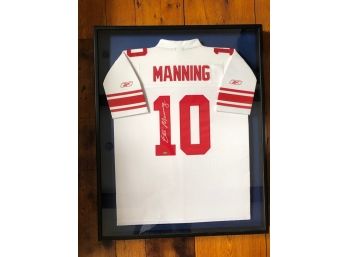 Authenticated Eli Manning Framed Autographed NY Giants Jersey