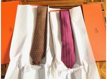 2 Hermes Ties - Brights - Set 10