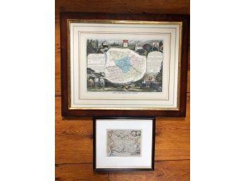 A Pair Of Framed French Maps