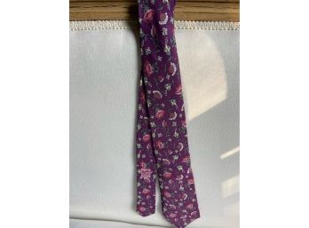 Purple Floral Hermes Tie