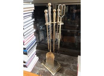 Brass Fireplace Tool Set