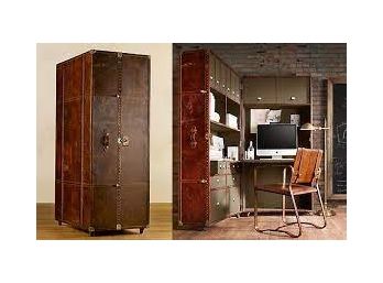 Mayfair Steamer Trunk Secretary - In 'vintage Cigar' From Restoration Hardware