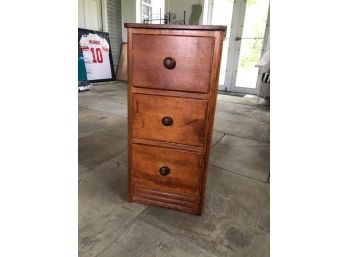 Rustic Bedside Table With Drawers