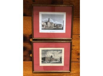 A Pair Of Framed English Architectural Prints