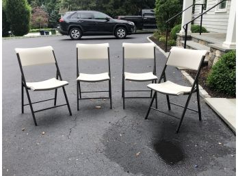 Set Of Four Folding Lifetime Chairs