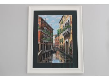 European 'Venice Canal' Framed Print