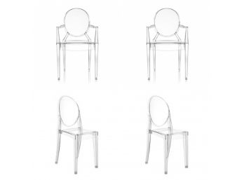 Set Of Seven Kartell Louis Ghost Chairs-  Retail $350 Each