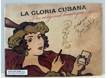 La Gloria Cubana Photo On Metal Signed By Shop Owner