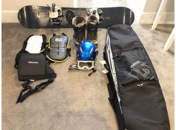 Lamar Snowboard And Goggles, Boots, Bindings, Helmet And Pads