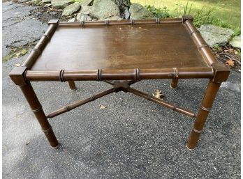 Vintage Bamboo-Look Coffee Or Side Table