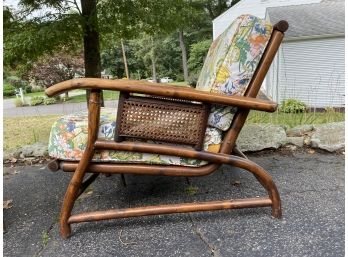 Authentic Mid-Century Rattan & Cane Seating: Love Seat & Two Chairs