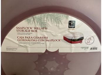 A Snaplock Wreath Storage Box & Assorted Faux Floral