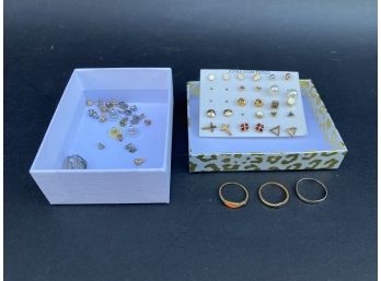 Costume Stud Earrings & Stack Rings