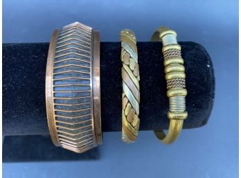 Vintage Metal Bracelet Trio