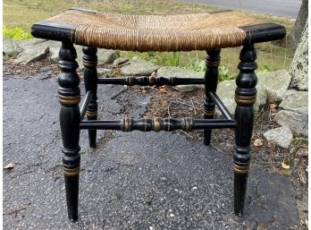 Vintage Hitchcock Rush Stool