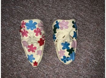 2 Painted Decorative Faces