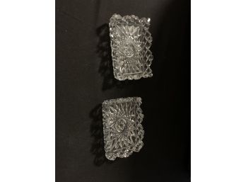 2 Crystal Trinket Trays