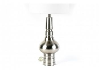 Bulbous Brushed Nickel Table Lamp