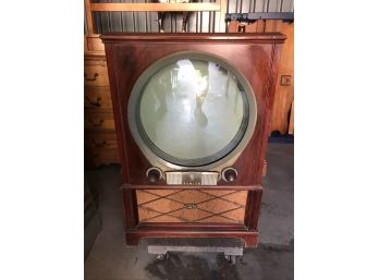 Beautiful Rare Antique Zenith Round TV- Restored!