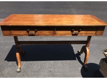 Stunning Console Maple Table  With Claw Feet Covers