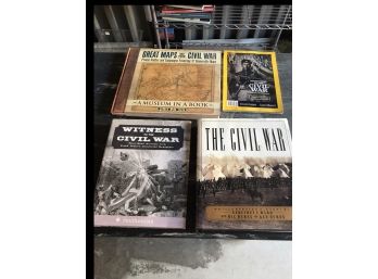 Set Three( 3) Civil War Coffee Table Books  One (1) Magazine( Nat Geo)