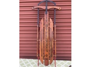 Vintage Old Speedway Wooden Sled