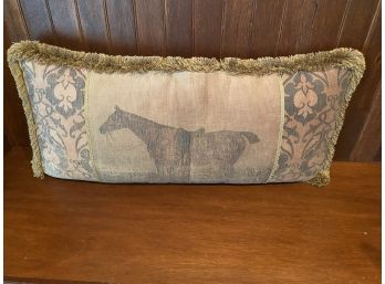 Horse Motif Lumbar Pillow