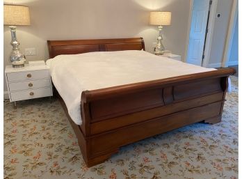 Solid Wood King Sleigh Size Bed