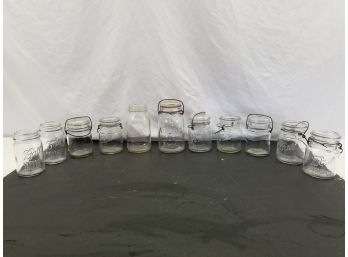 11 Glass Mason Jars