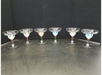 Seven Vintage Margarita Glasses