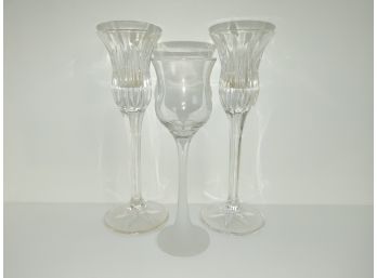 Partylite Glass Votive Holders (3)