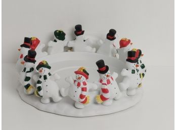 Partylite Frolicking Frostys 3 Wick Holder