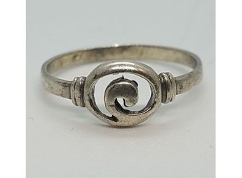 Size 8 1/2 Vintage Sterling Silver Wave Ring