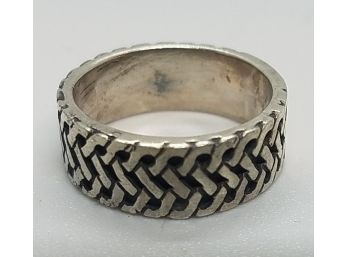 Size 6 Vintage Sterling Silver KNOTTED ROPE Pattern Ring